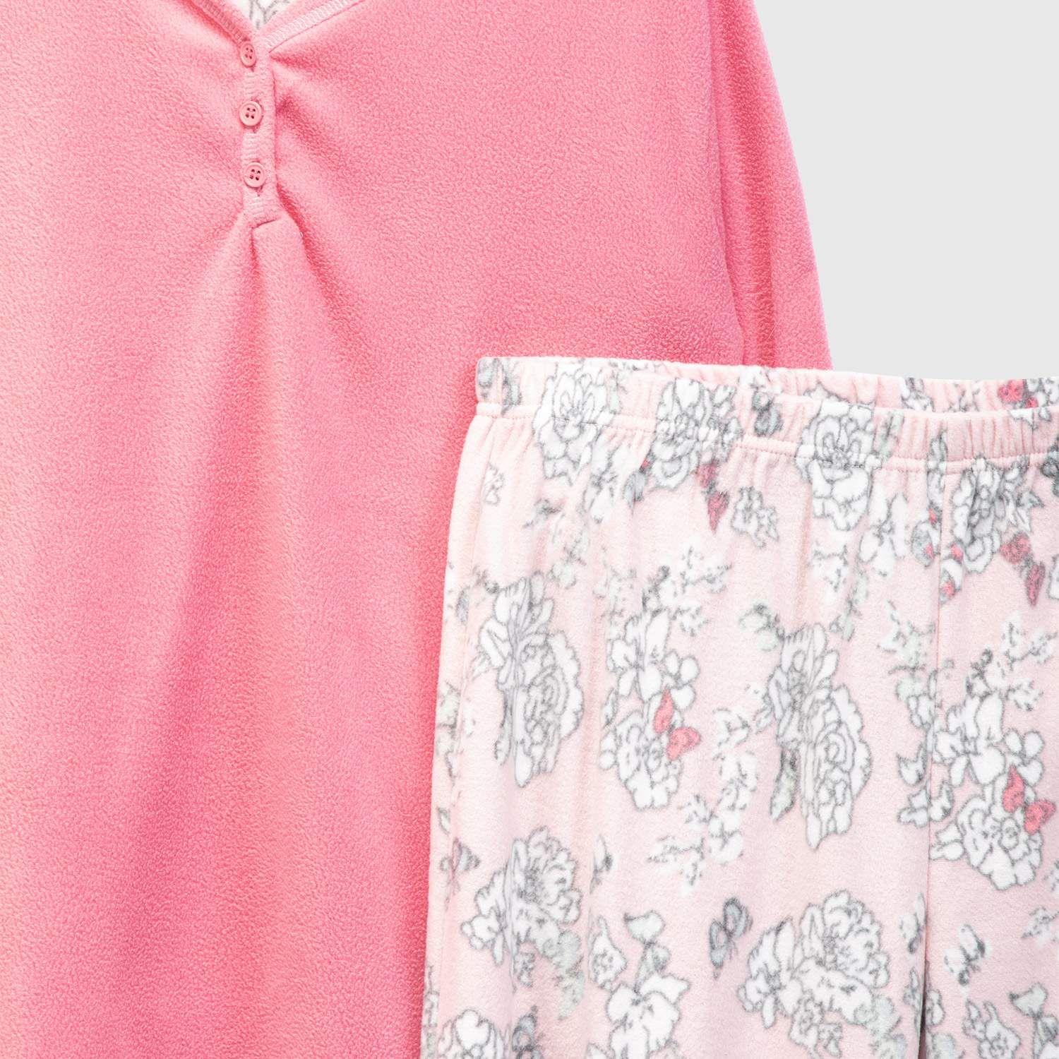 Pijama Polar Mujer Rosado-2