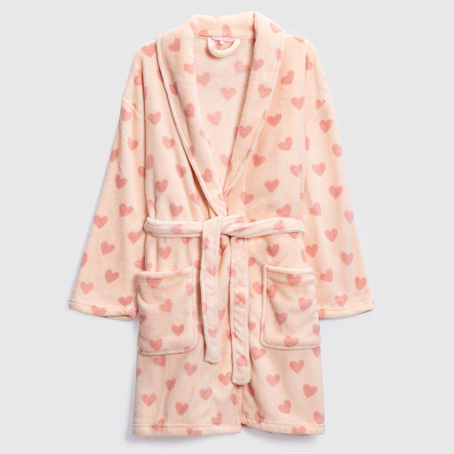 BATA MUJER CORAL DISEÑO CORAZON ROSA TALLA L/XL-0