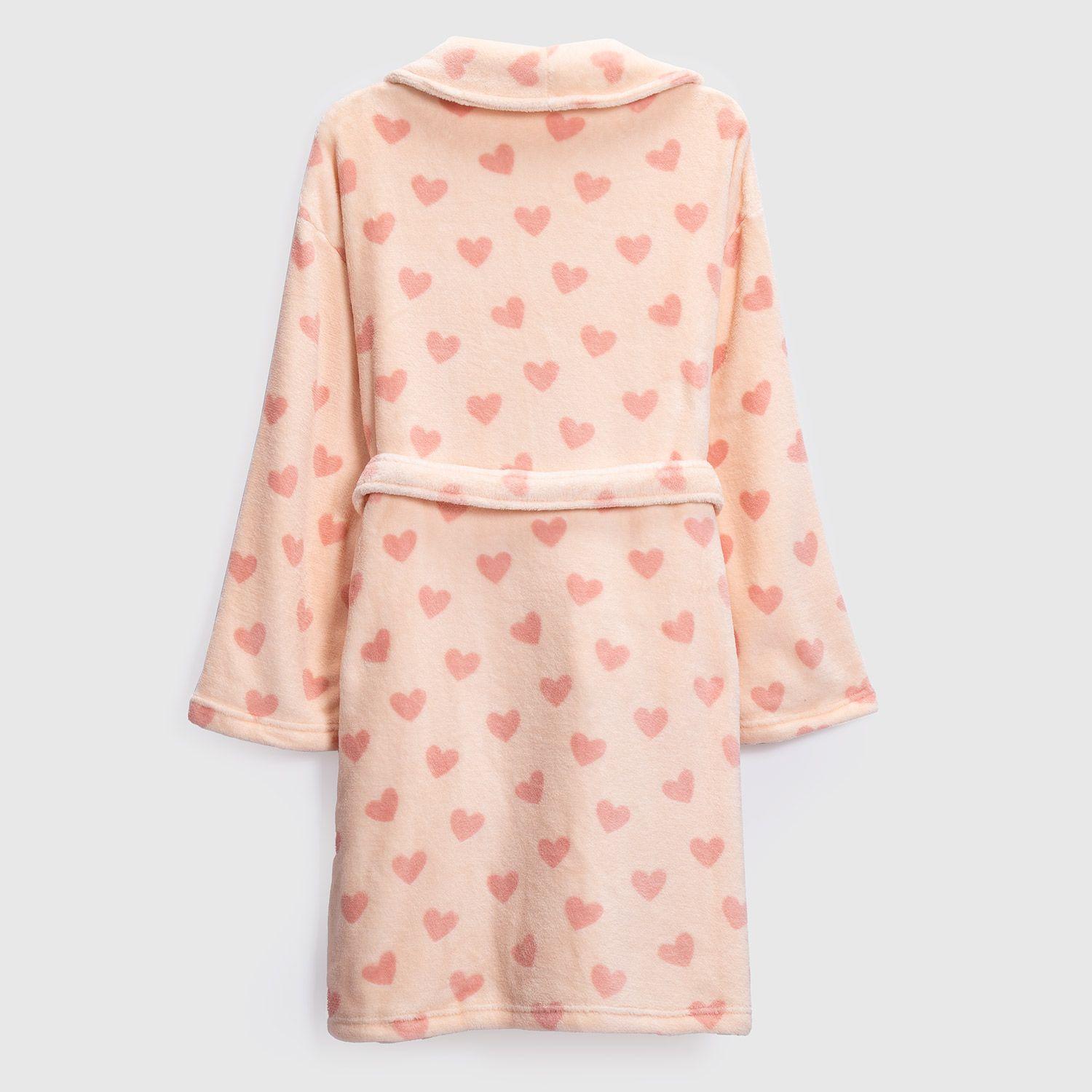 BATA MUJER CORAL DISEÑO CORAZON ROSA TALLA L/XL-1