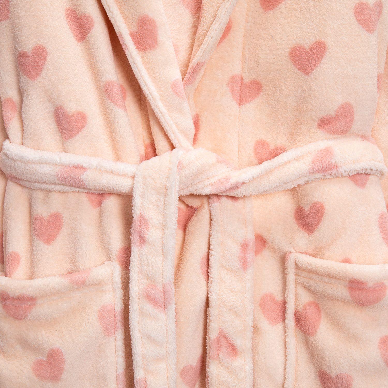 BATA MUJER CORAL DISEÑO CORAZON ROSA TALLA L/XL-2