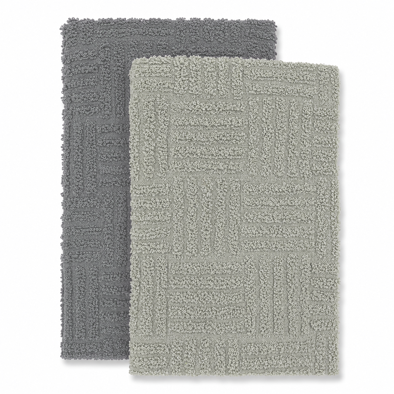 SET 2 UNIDADES PAÑO PANAL LISO GRIS-1