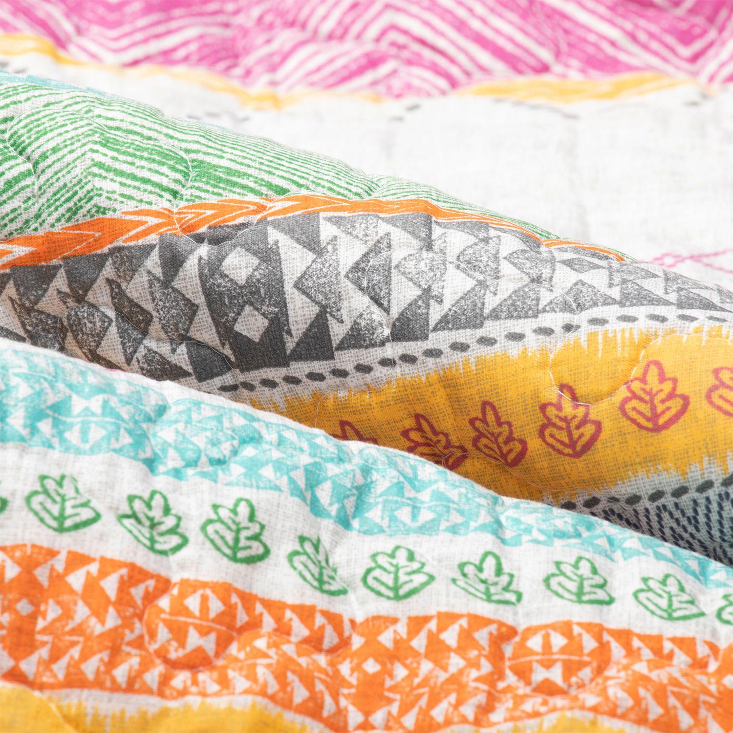 Cubrecama Sherpa Estampado Single - Multicolor-6