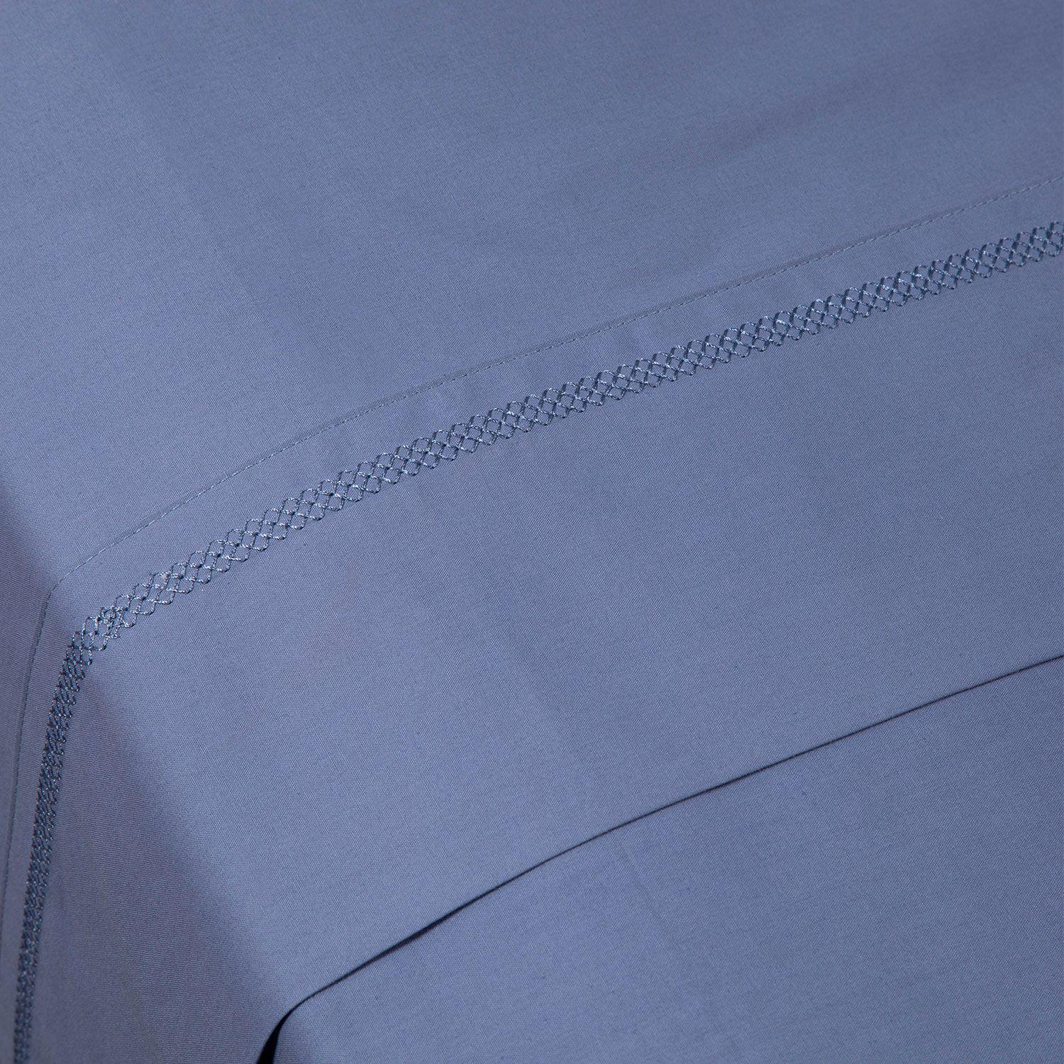 JUEGO DE SABANAS 100% ALGODÓN 200 HILOS AZUL LISAS SKING-2