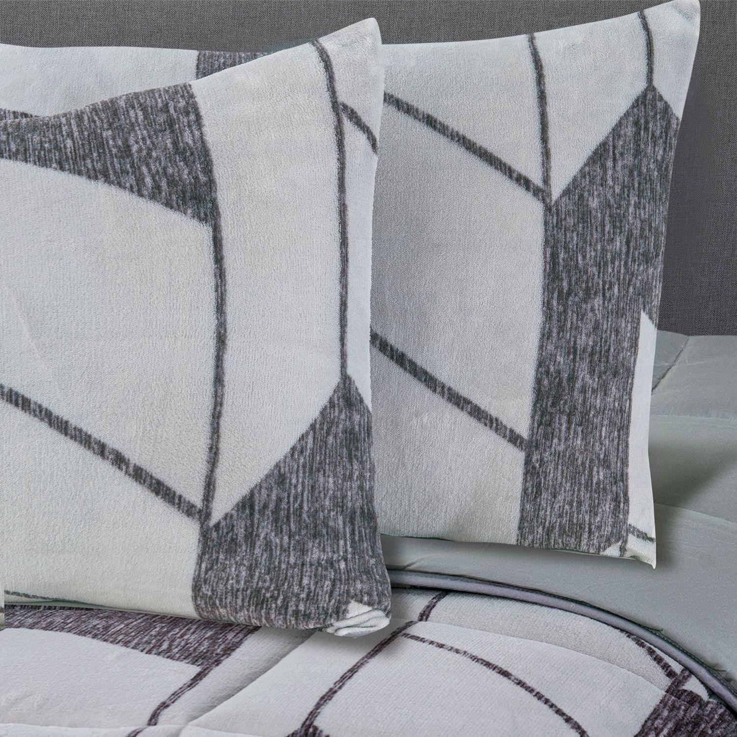 PLUMON CORAL ESTAMPADO KING GRIS-2