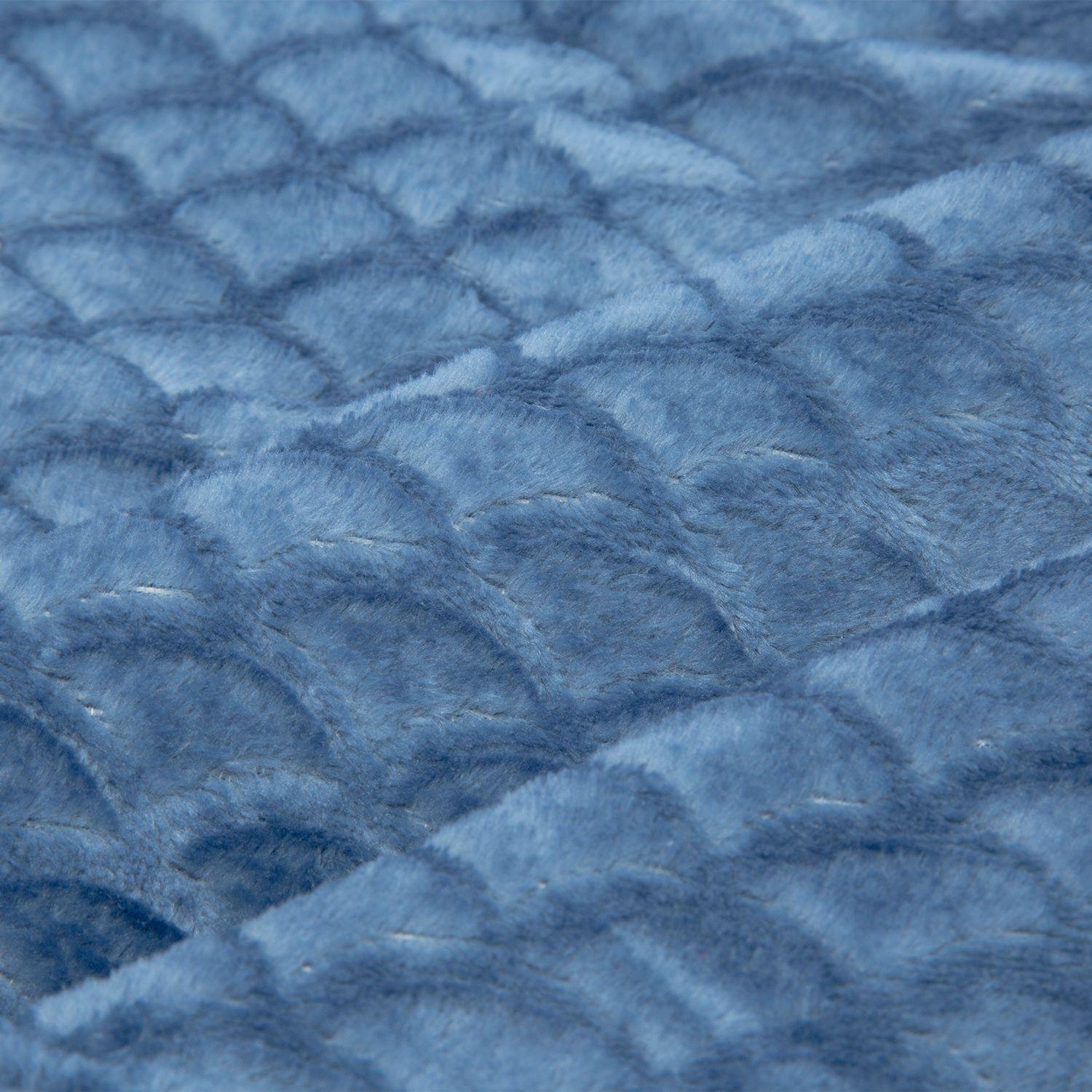 FRAZADA FLANNEL KING AZUL 2,5 PLAZAS-3