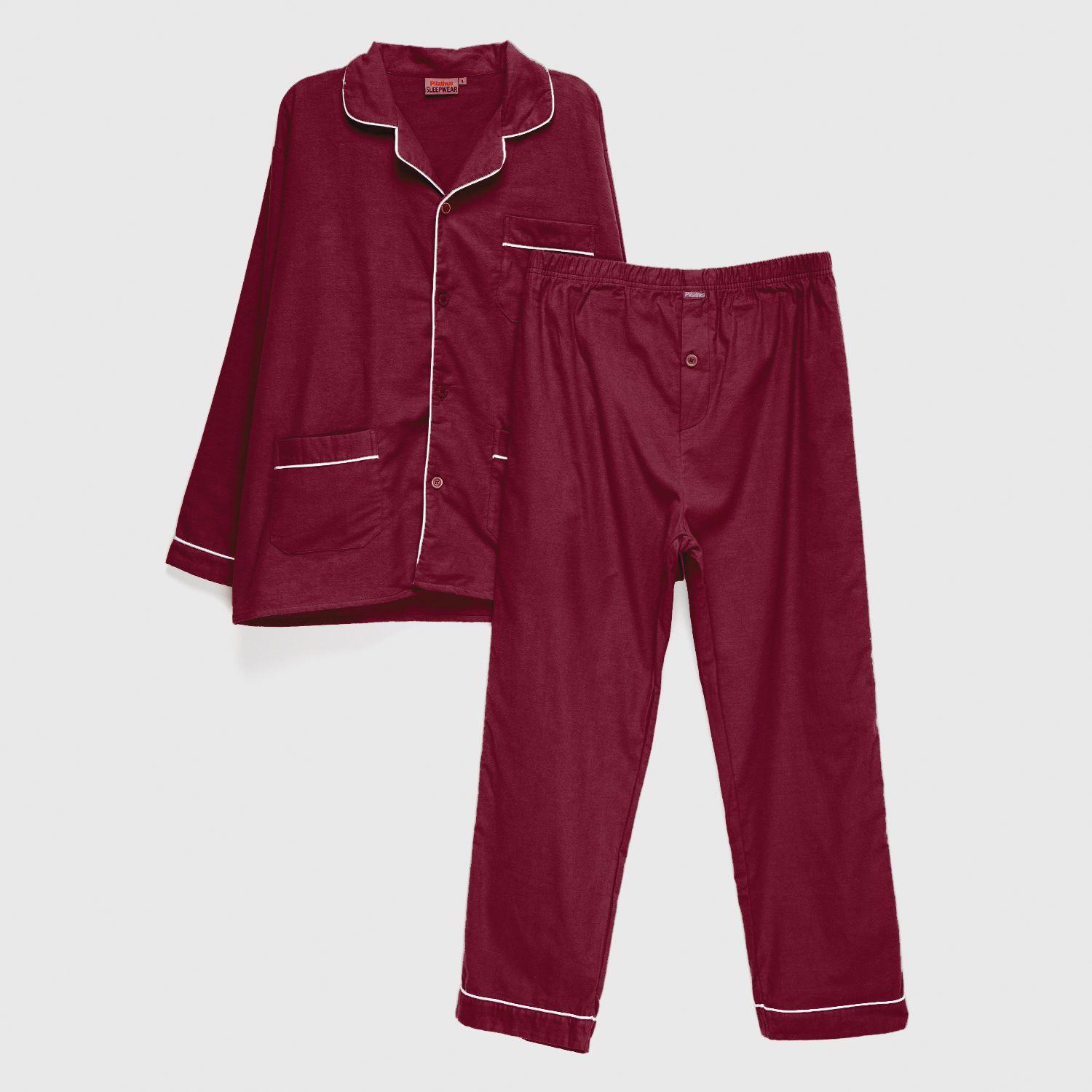 Pijama Franela Algodón Hombre-0