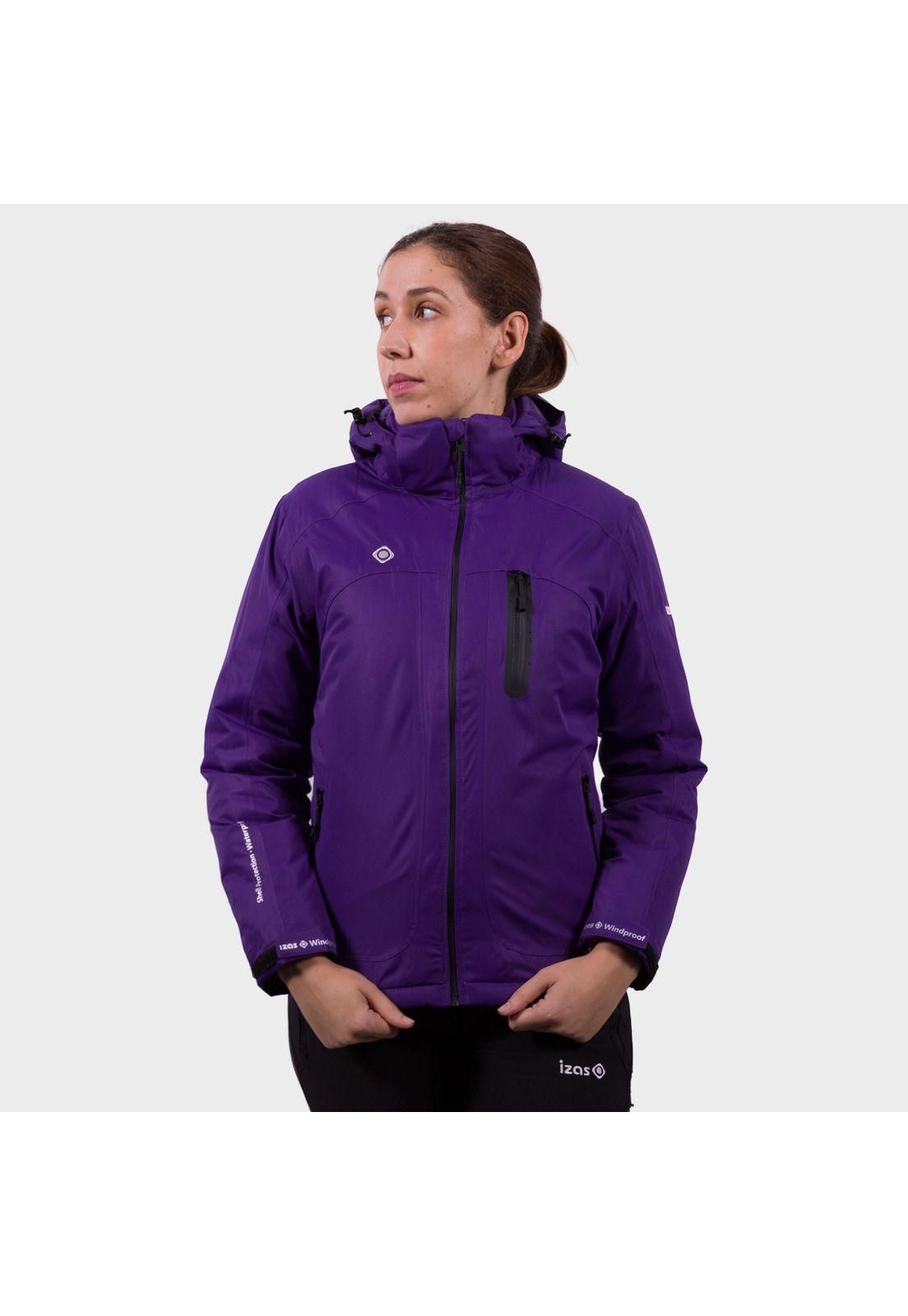 Chaqueta De Fibra Yangra Para Mujer Morado-3