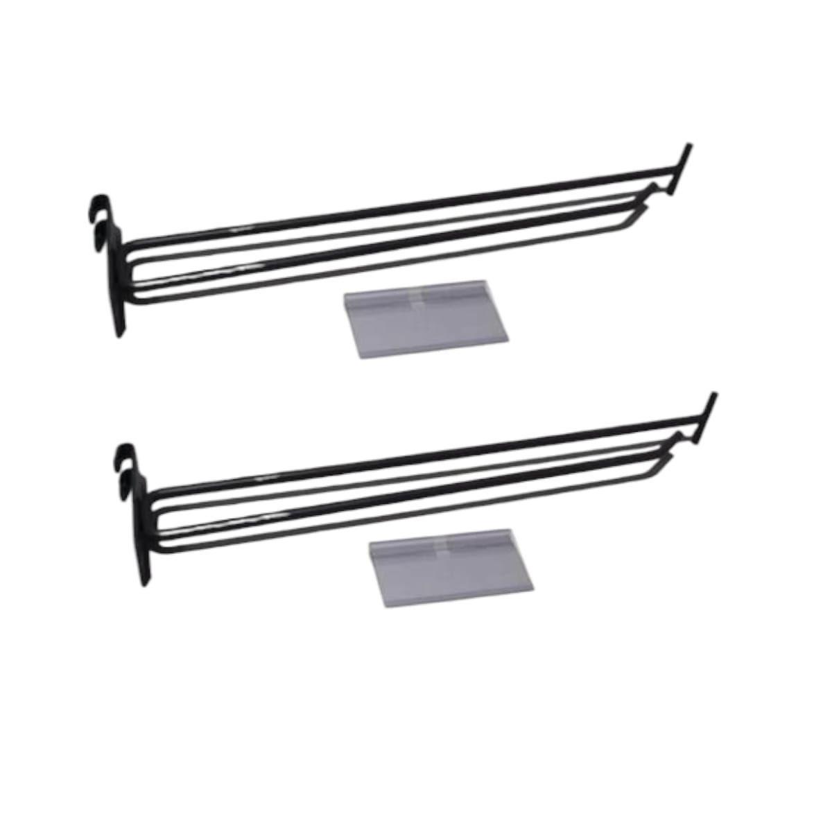Pack 20 Ganchos Doble para Malla Negro 35cm -0