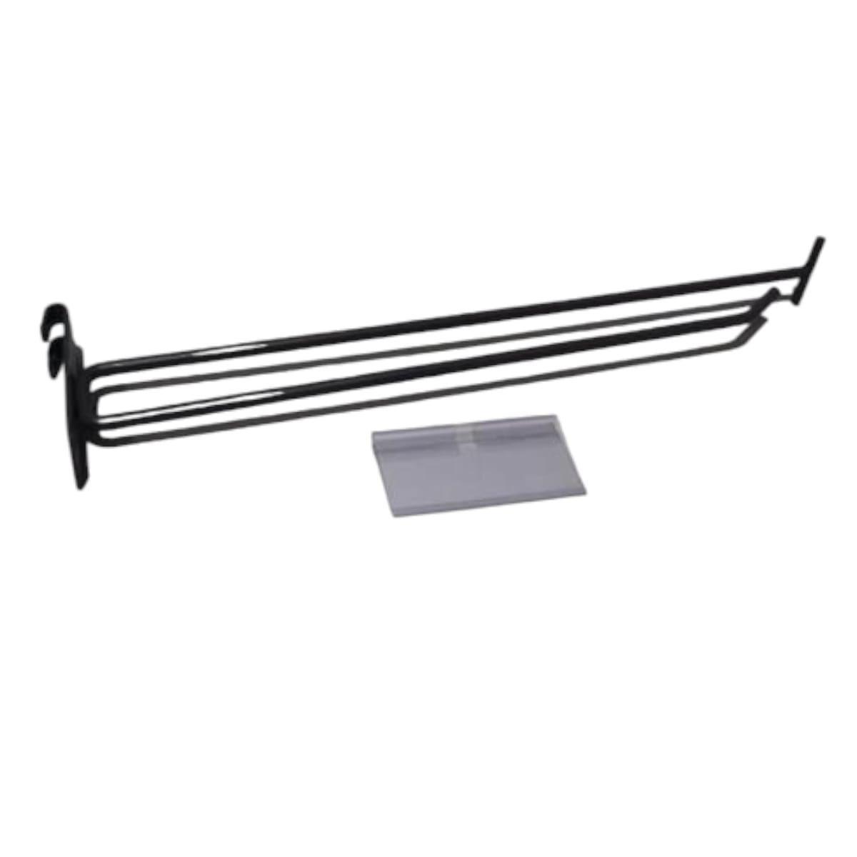 Pack 20 Ganchos Doble para Malla Negro 35cm -1