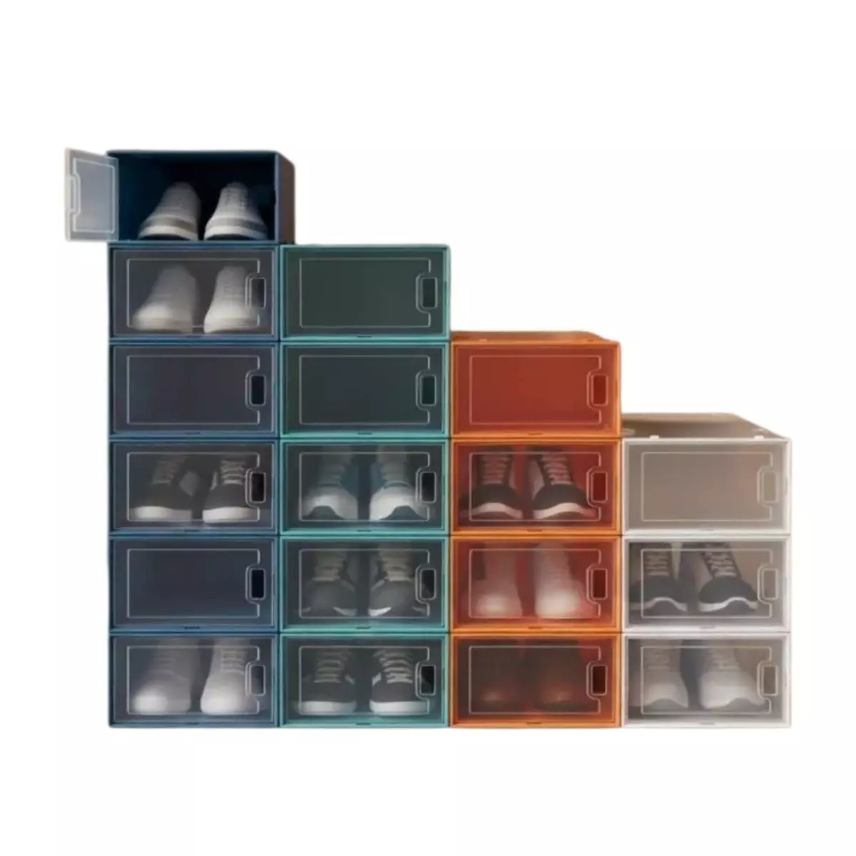 Cajas Organizadoras Pl sticas Apilables Para Zapatos 4 Unids-2