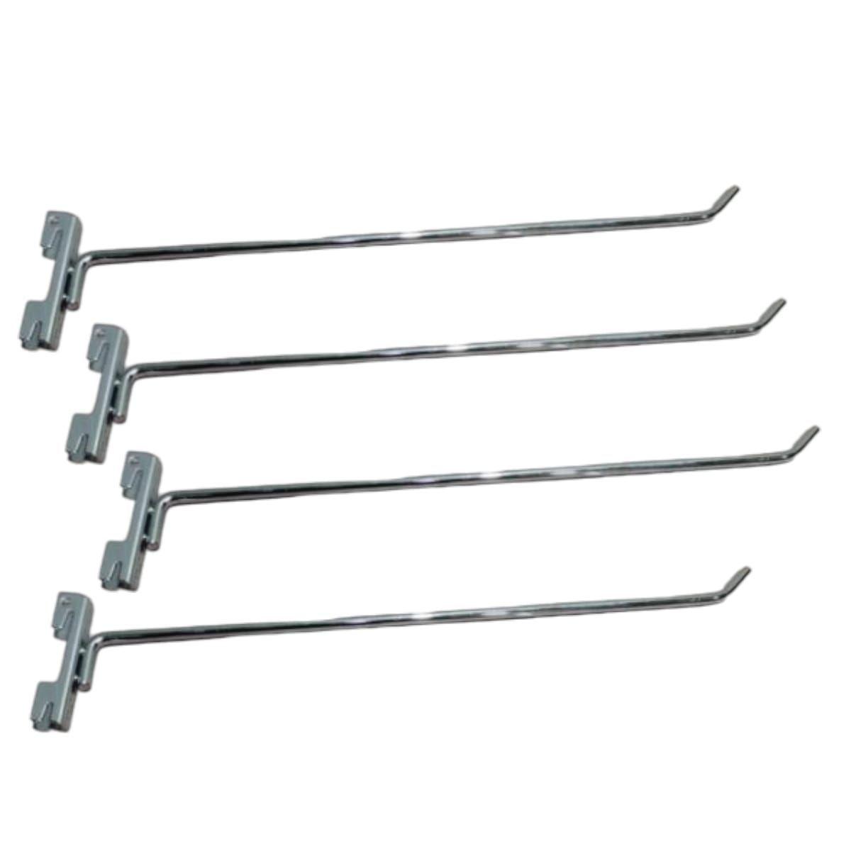 Pack 20 Ganchos Cromado para Riel 30 cm -1
