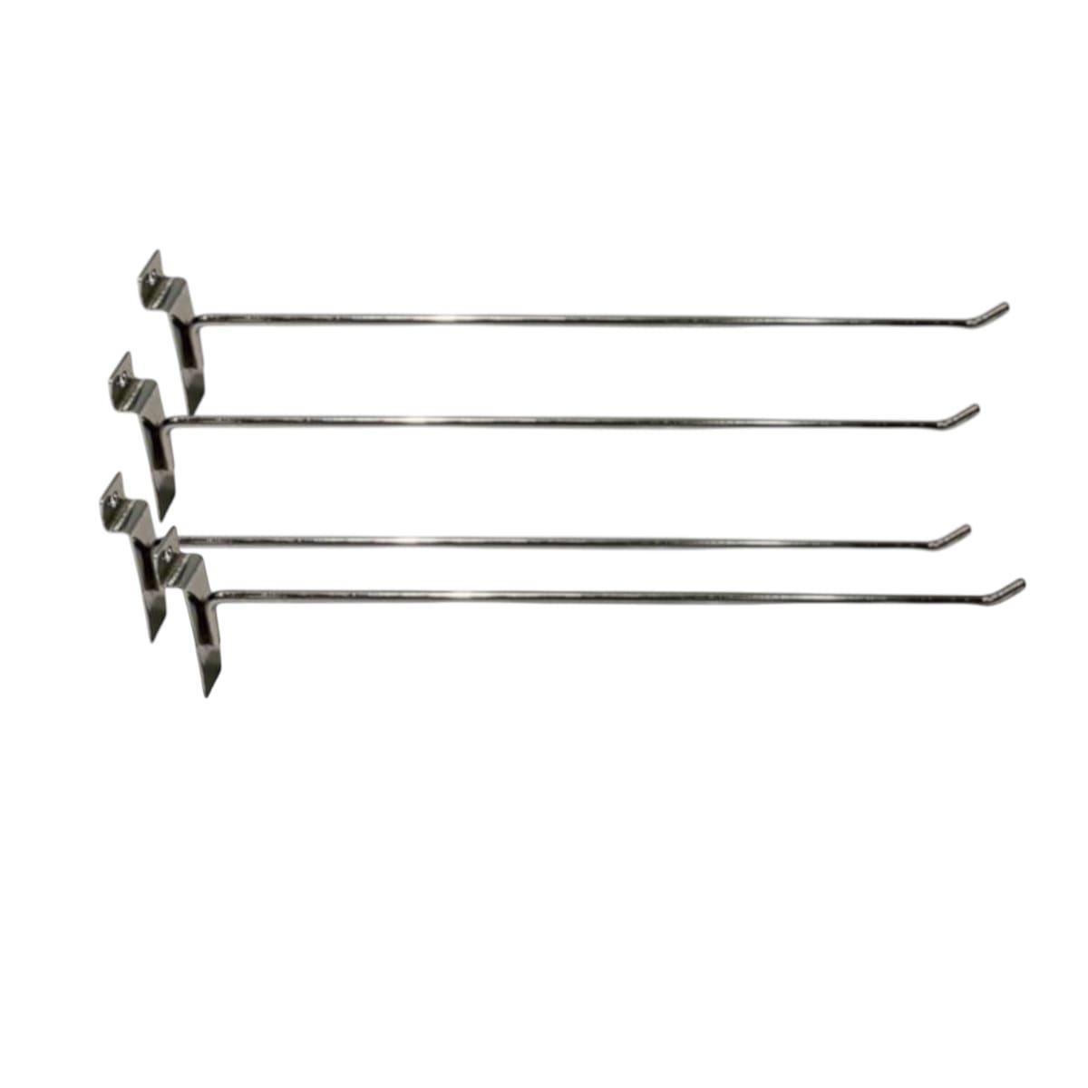 Pack 20 Ganchos Cromado para Panel Ranurado 30 cm -0