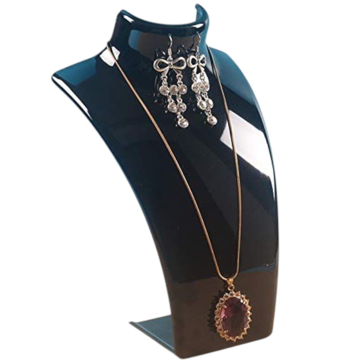 Exhibidor de Joyas Negro para Collar y Aretes-2