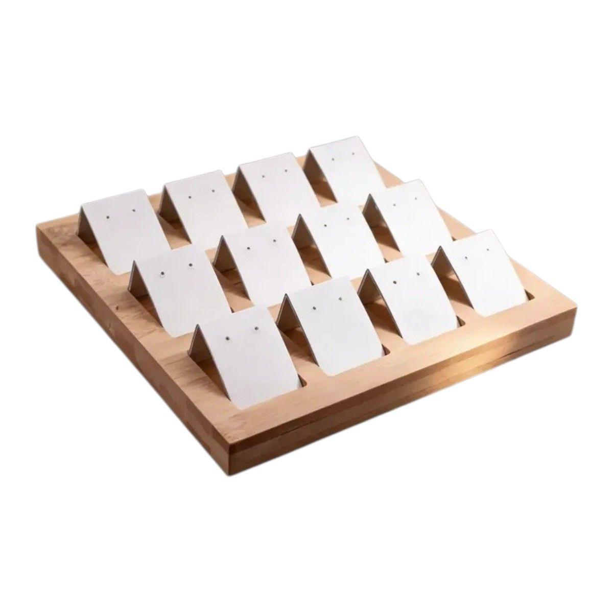 Exhibidor De Aros De Madera Con 12 Soportes-0