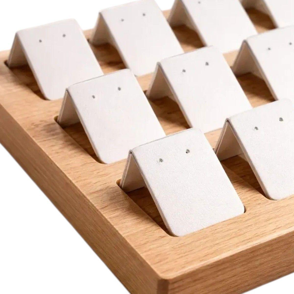 Exhibidor De Aros De Madera Con 12 Soportes-2