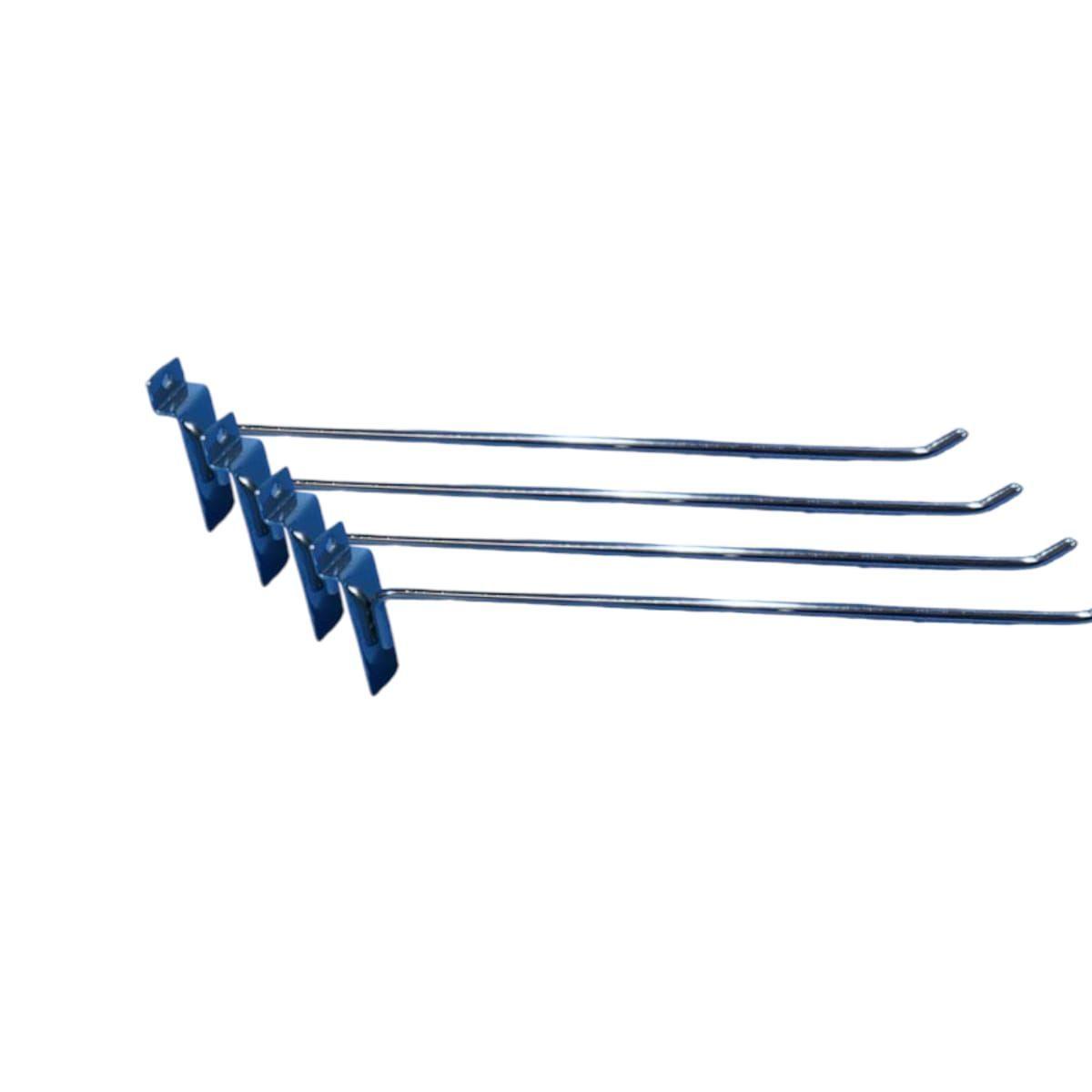 Pack 20 Ganchos Cromado para Panel Ranurado 35 cm-1