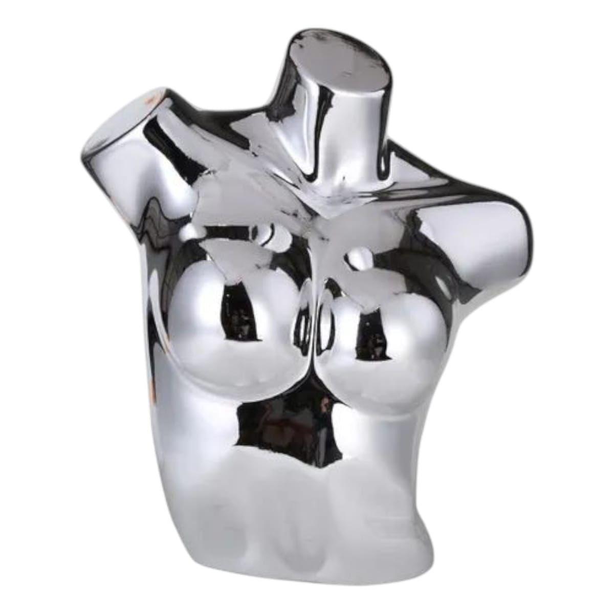 Torso Exhibidor Plateado Femenino -1