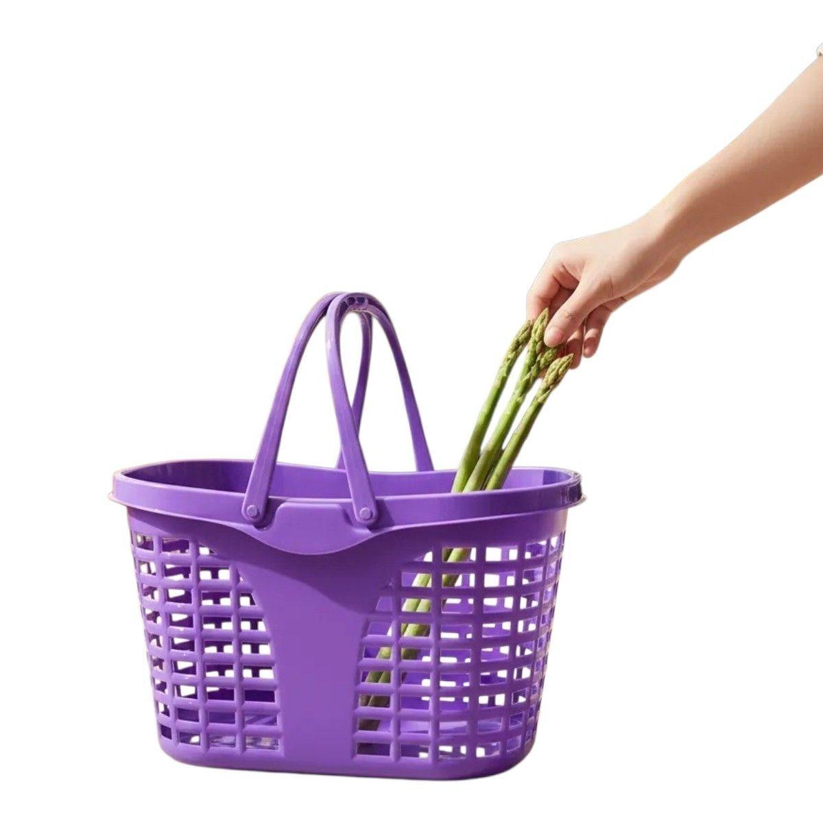 Canasto Pl stico Con Asas Para Compras-1