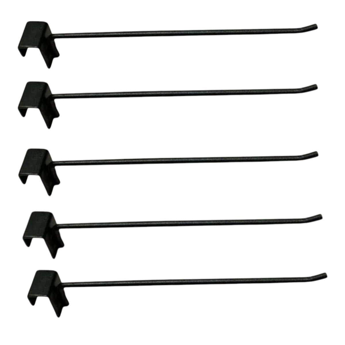 Pack 20 Ganchos de Metal Negro para Barra 35cm 7mm -1