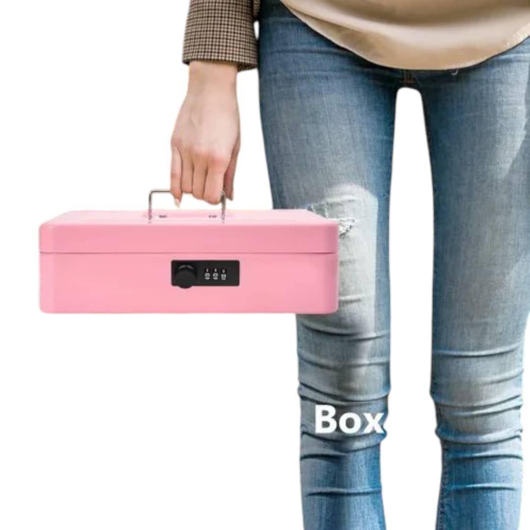 Polspag Caja de Seguridad Efectivo Rosa Manual -2