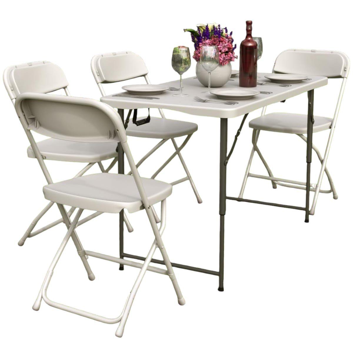 Mesa Plegable Portatil Blanca-3