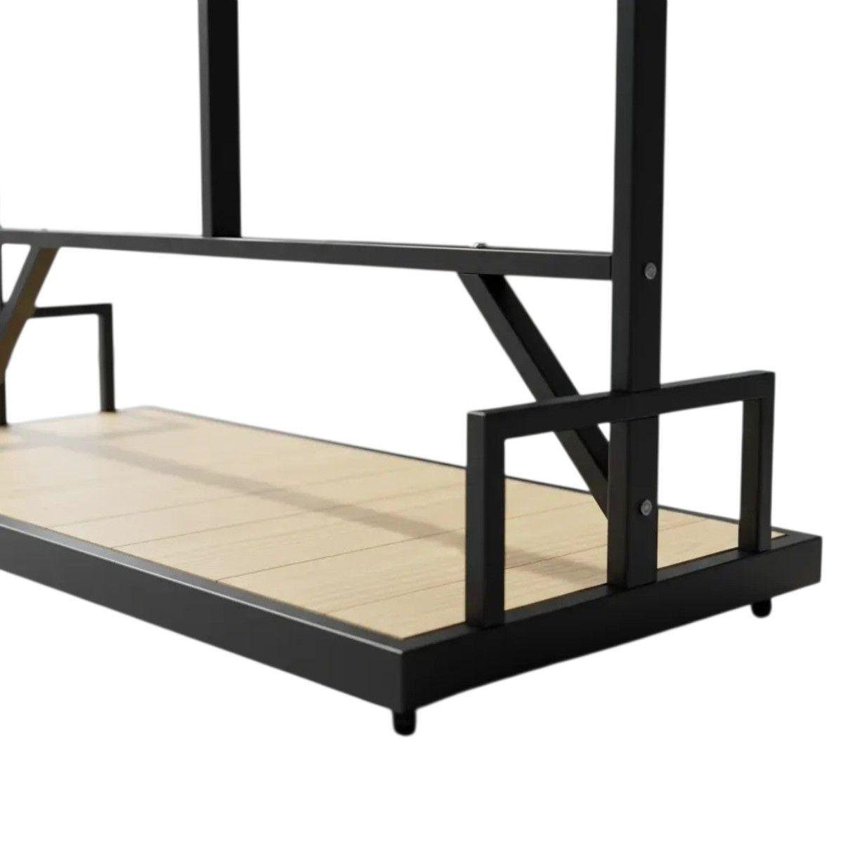 Perchero Metal/madera Negro 220cm-1