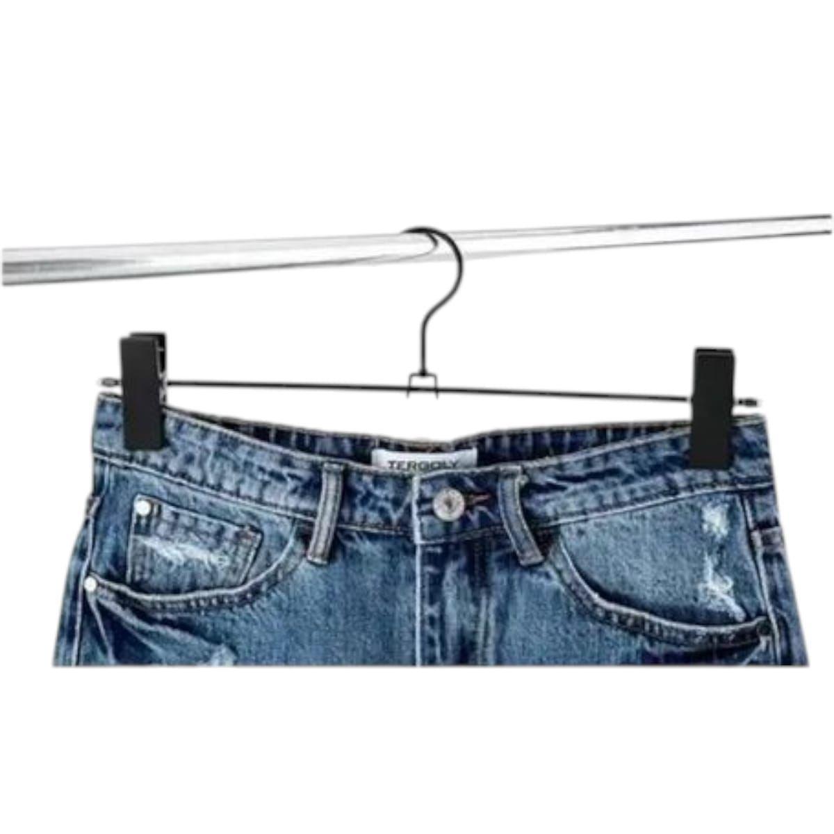 Set 10 Ganchos Colgador de Metal para Pantalones-1