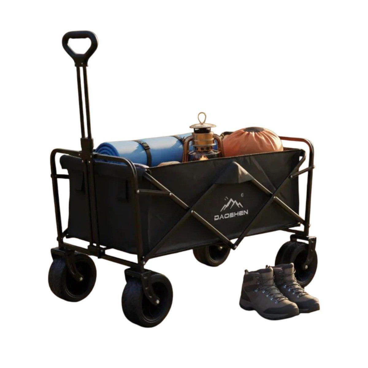 Carro De Arrastre Plegable Daoshen Multiuso Negro-1