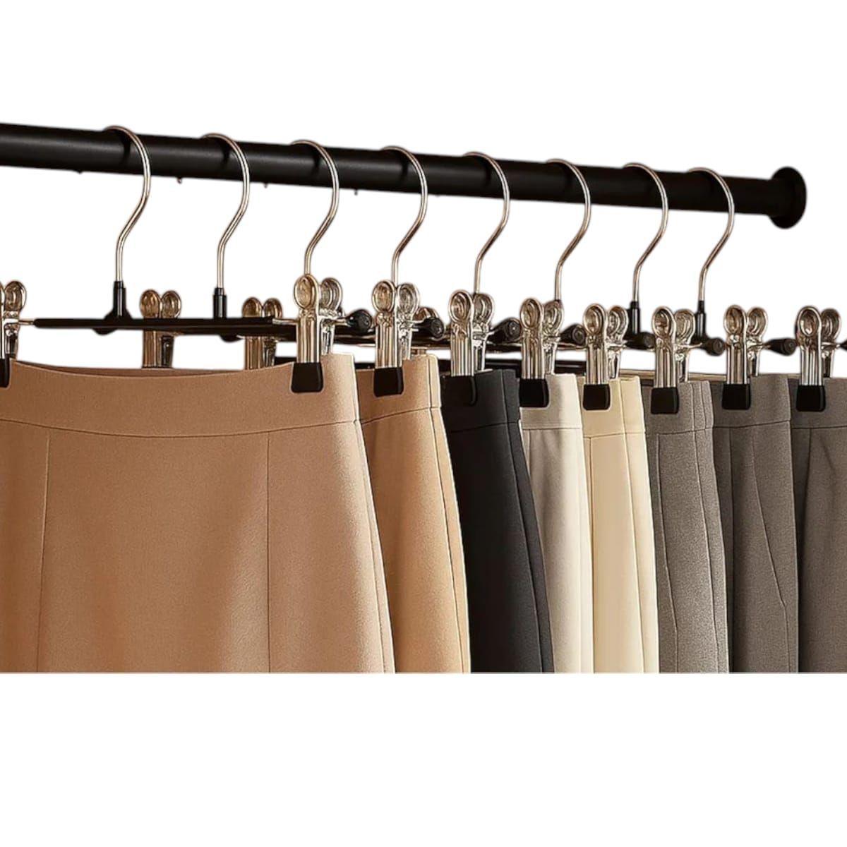 Set de 10 Ganchos con Pinzas Metálicas para Ropa-1