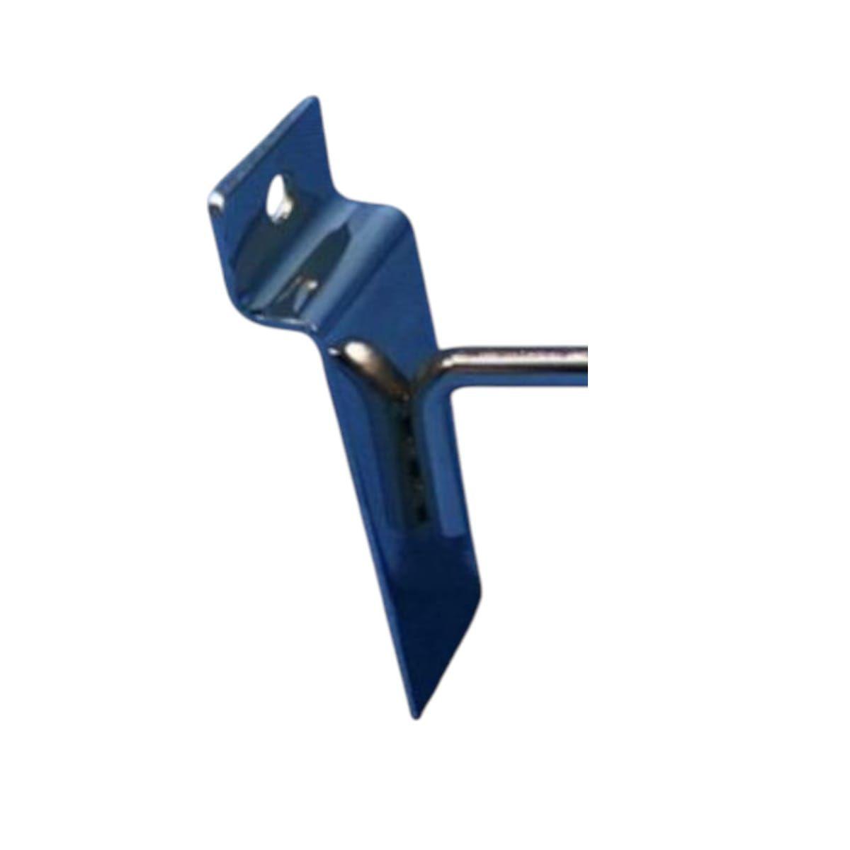 Pack 20 Ganchos Cromado para Panel Ranurado 10 cm-2