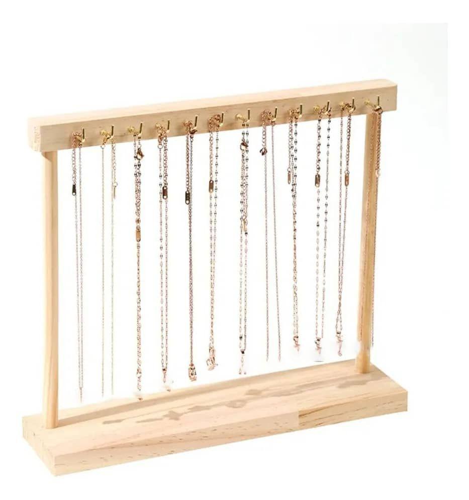 Exhibidor Artesanal de Madera de 12 Ranuras-2