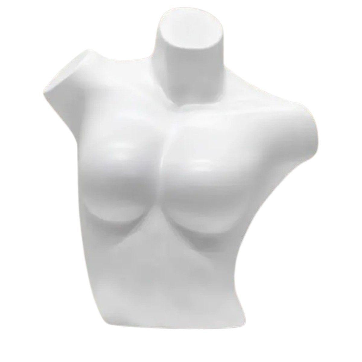 Maniqui Torso Exhibidor Blanco Femenino-0