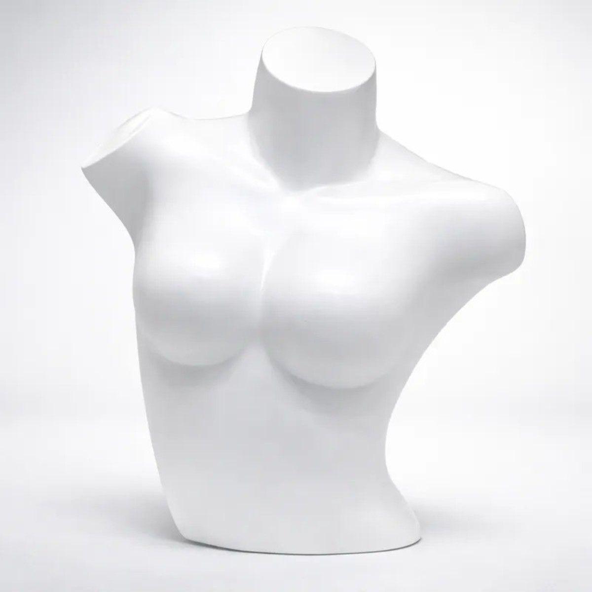 Maniqui Torso Exhibidor Blanco Femenino-1