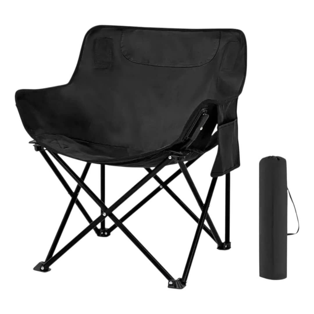 Silla De Lona Plegable Bolsillo Camping Resistente 120kg-1