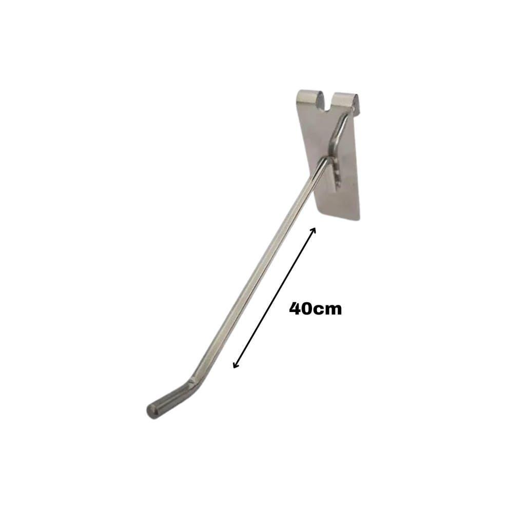 Set 20 Ganchos de metal cromado para Malla o Rejilla 40cm-1
