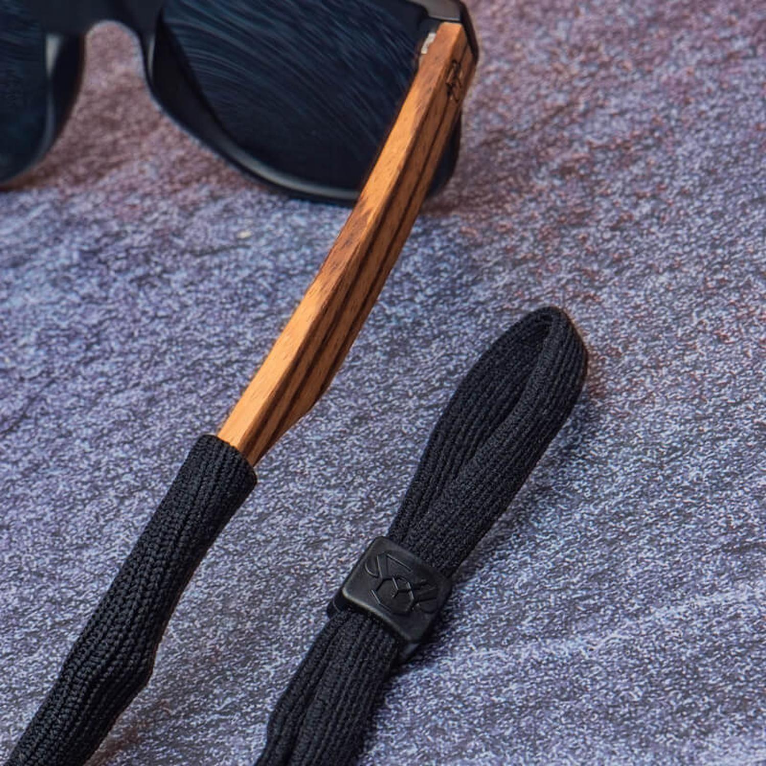 Colgante Strap Algodón Sport Negro para Lentes Bonoboss-1