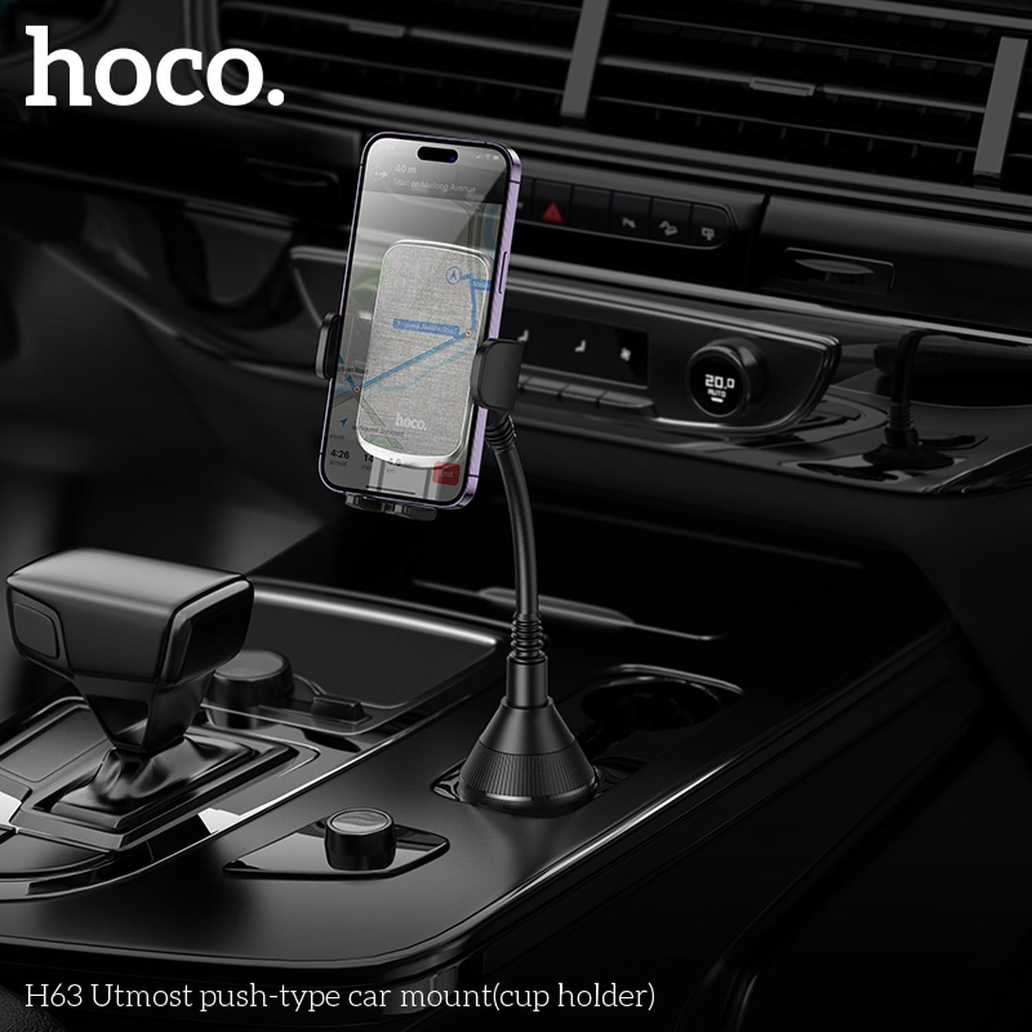 Soporte Auto Hoco H63 Porta Vasos 360° Celular 4.5-7-1