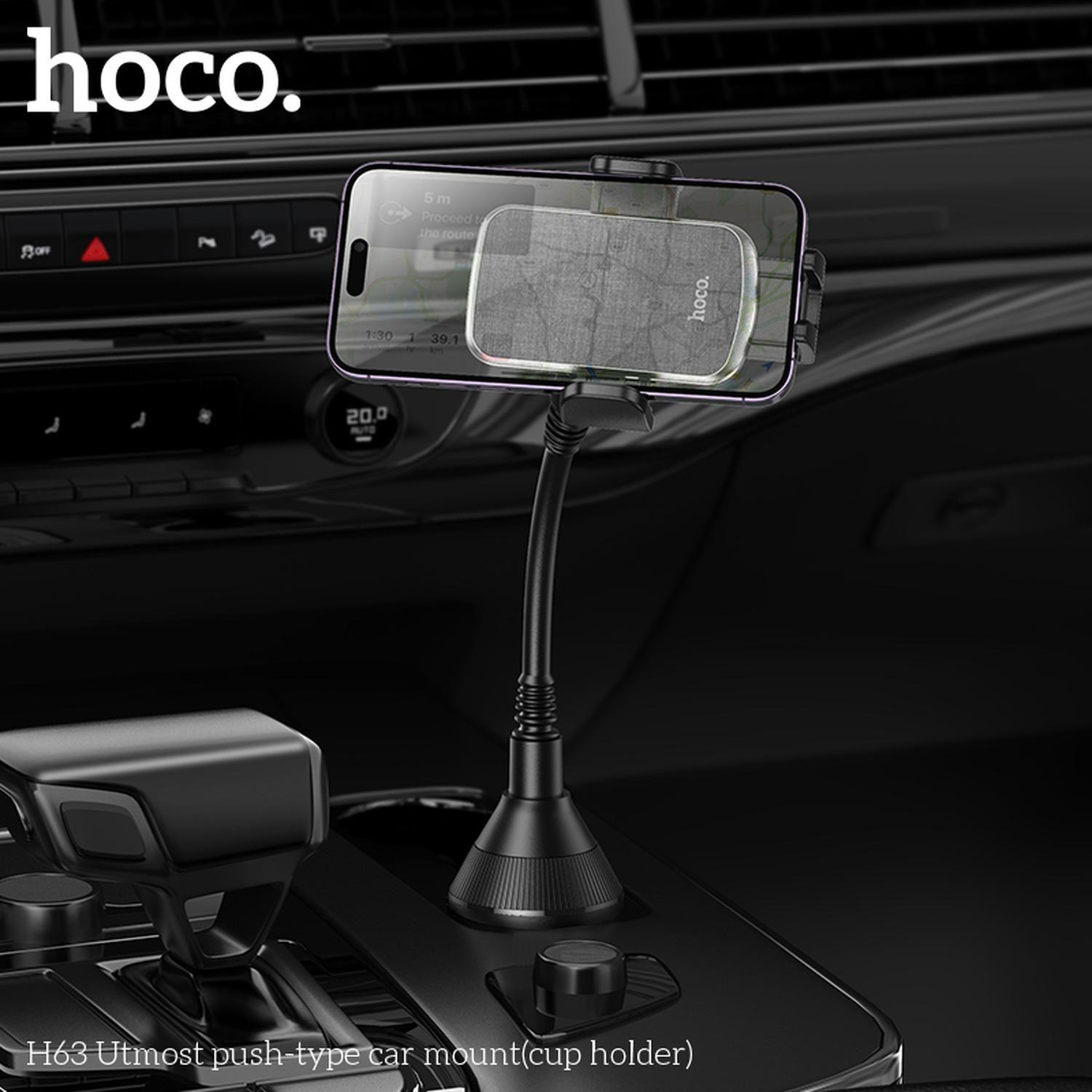 Soporte Auto Hoco H63 Porta Vasos 360° Celular 4.5-7-2