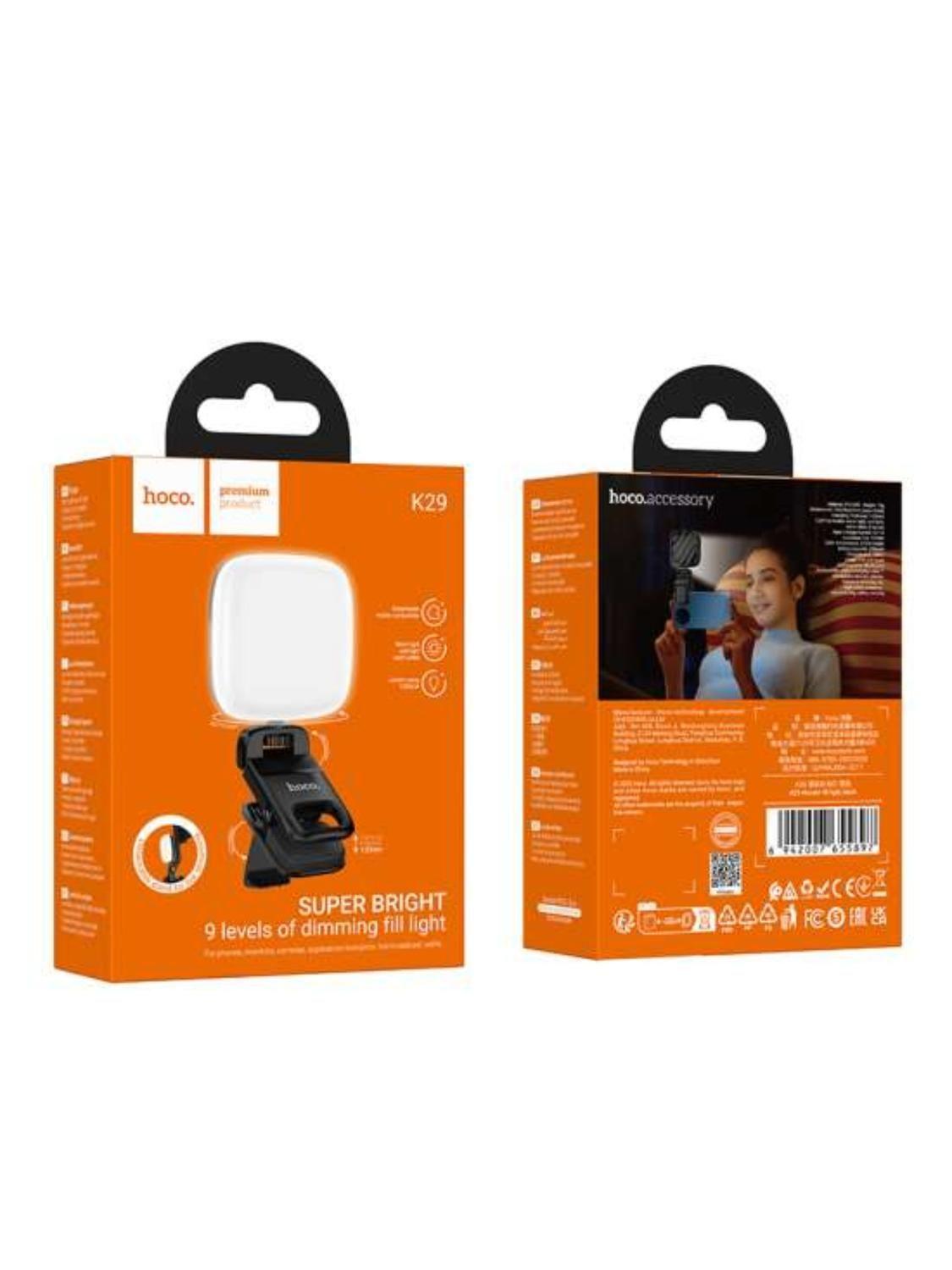 Lámpara para celulares Hoco K29 LED Portátil Streaming Recargable-3