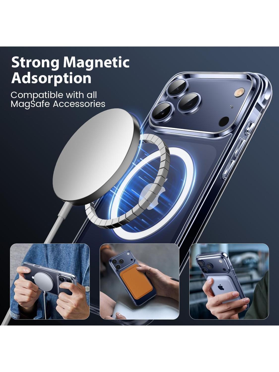 Carcasa para iPhone 17 Pro Transparente MagSafe Antigolpes-2