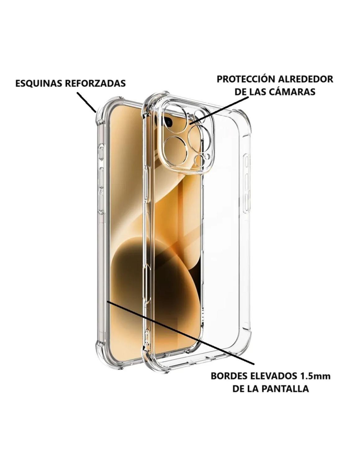 Carcasa para iPhone 16e Transparente Antigolpe Silicona-3