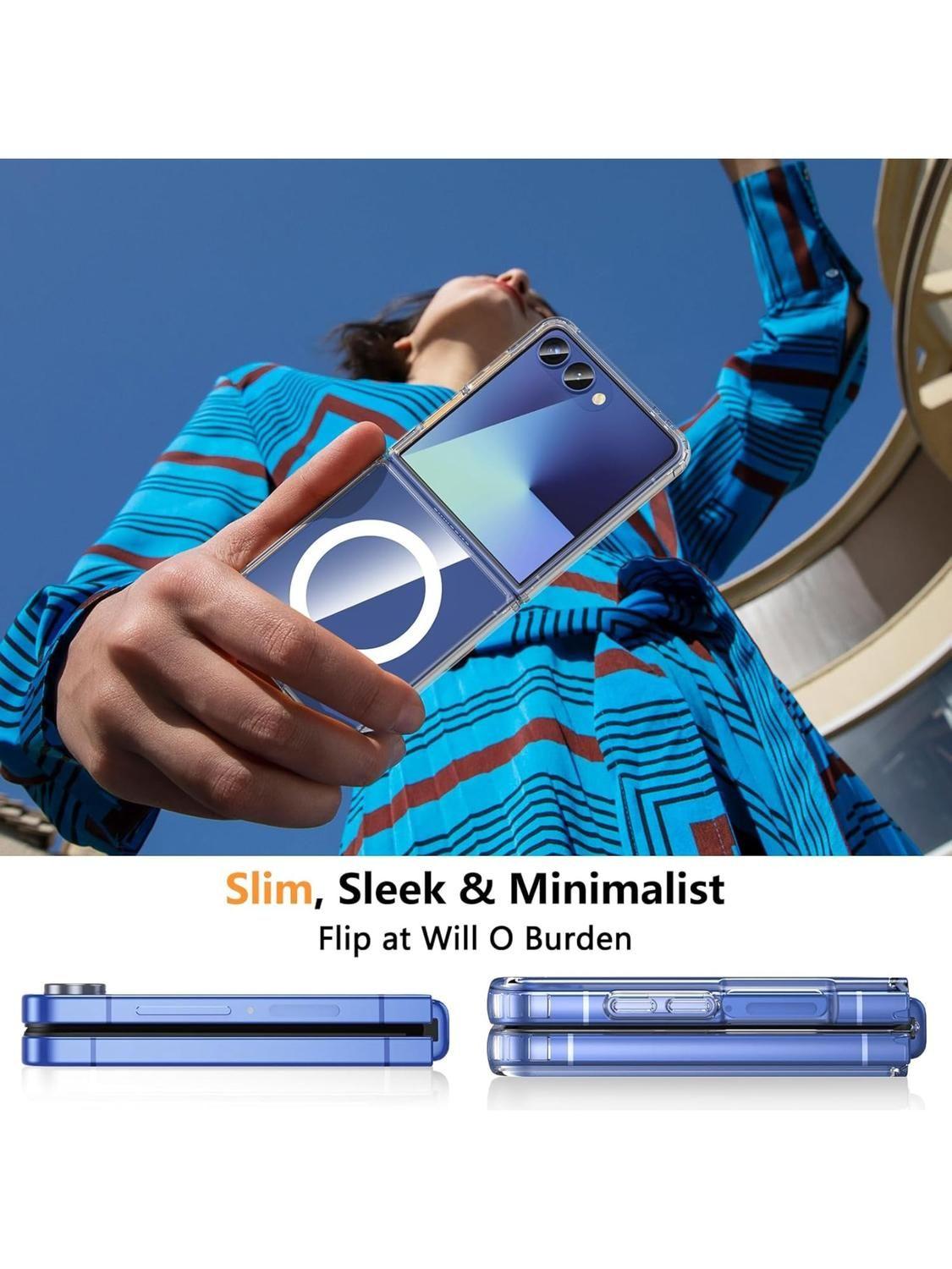 Carcasa para Z Flip 7 Transparente Magsafe Antigolpes-6