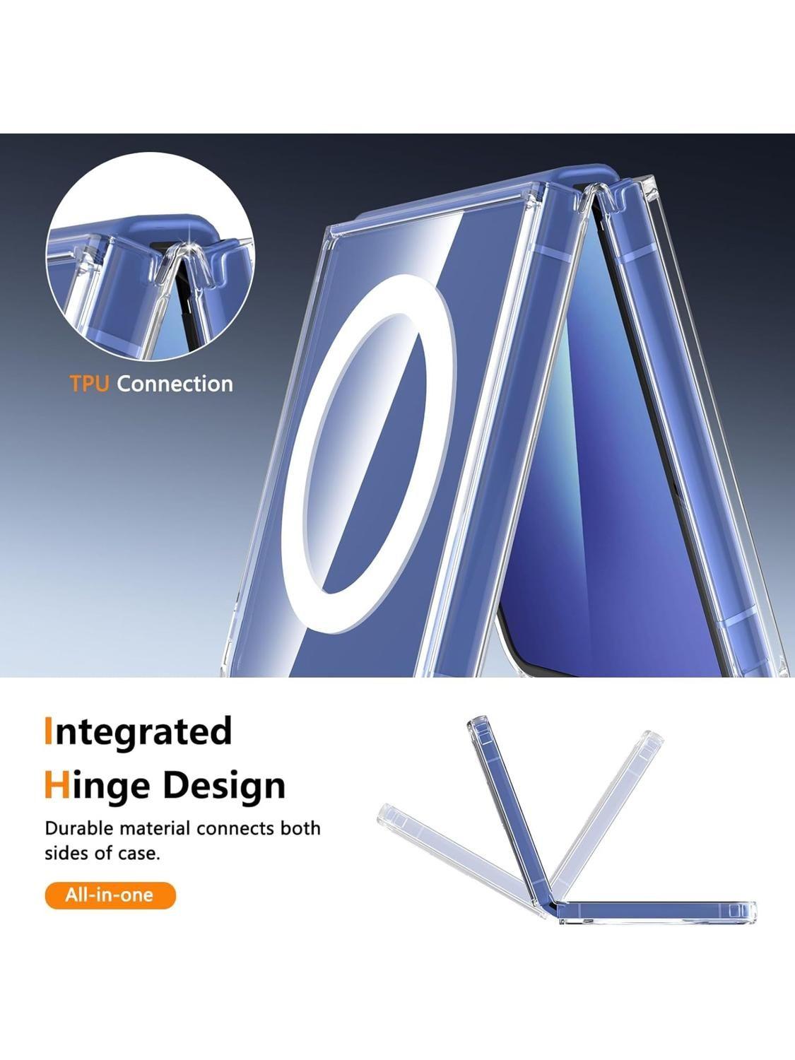 Carcasa para Z Flip 7 Transparente Magsafe Antigolpes-7