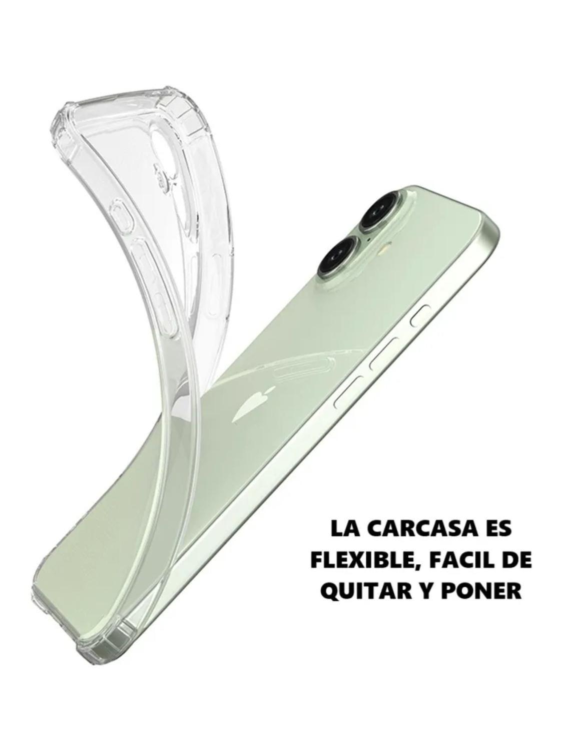 Carcasa para iPhone 16 Transparente Antigolpe Silicona-3