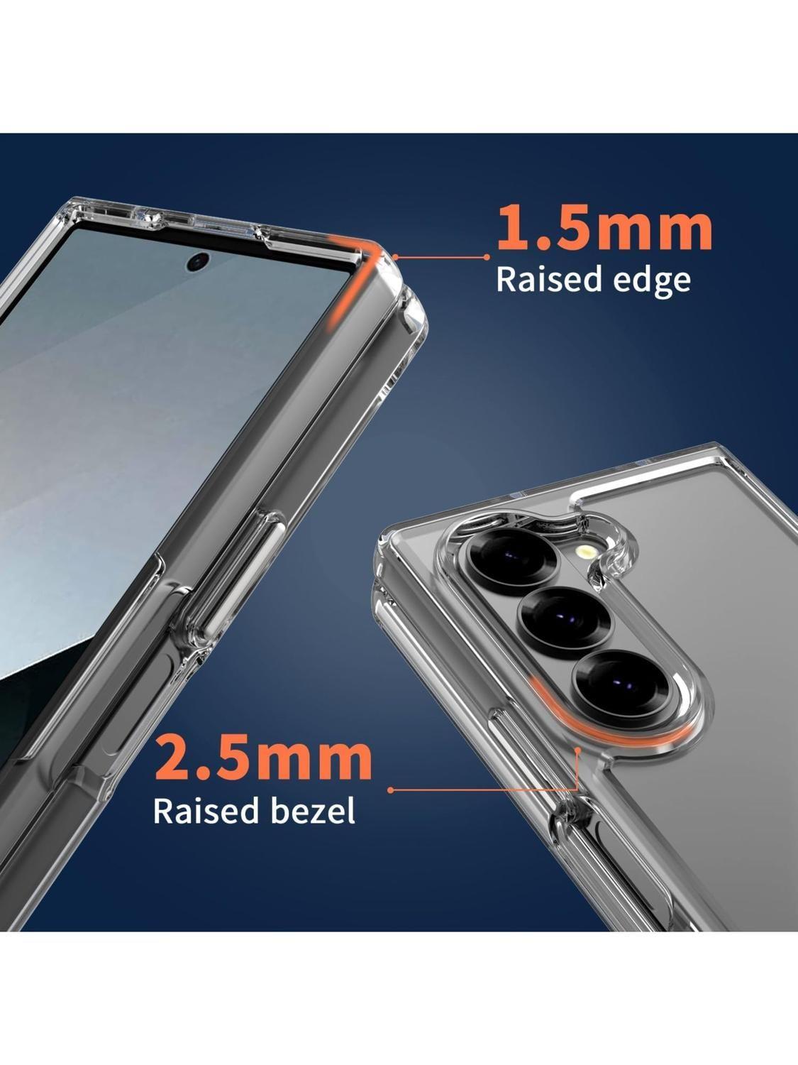 Carcasa para Z Fold 6 Transparente Delgado Antigolpes-3