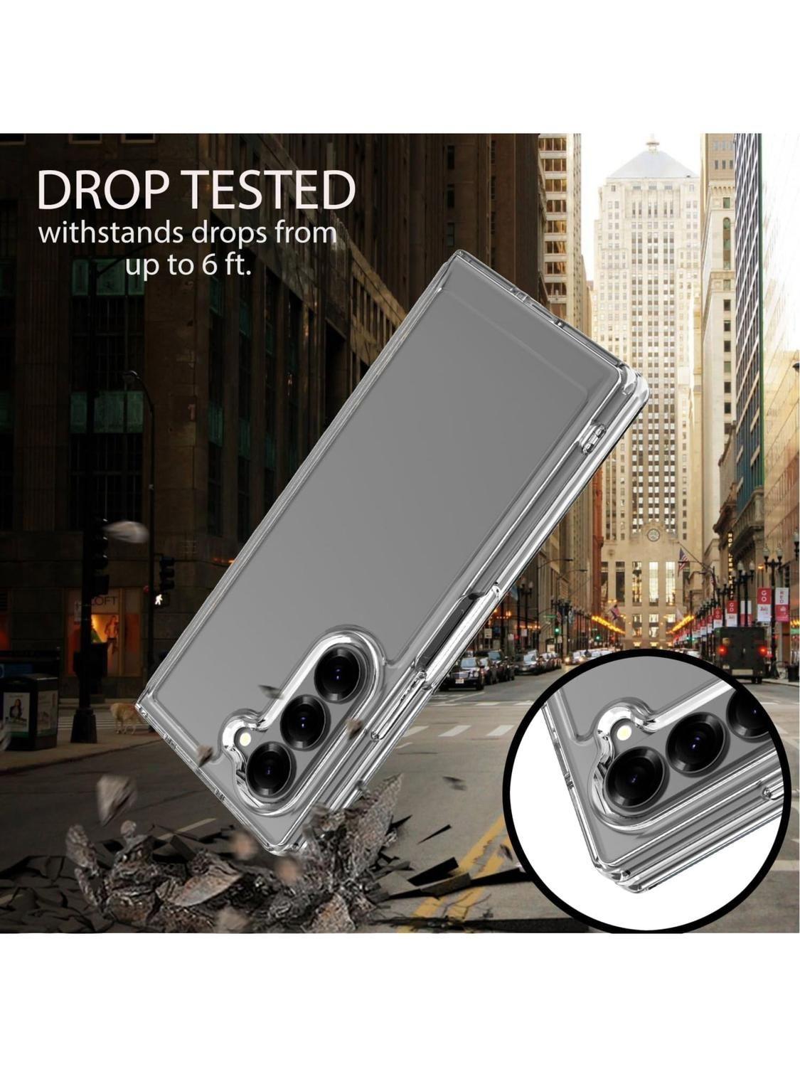 Carcasa para Z Fold 6 Transparente Delgado Antigolpes-4