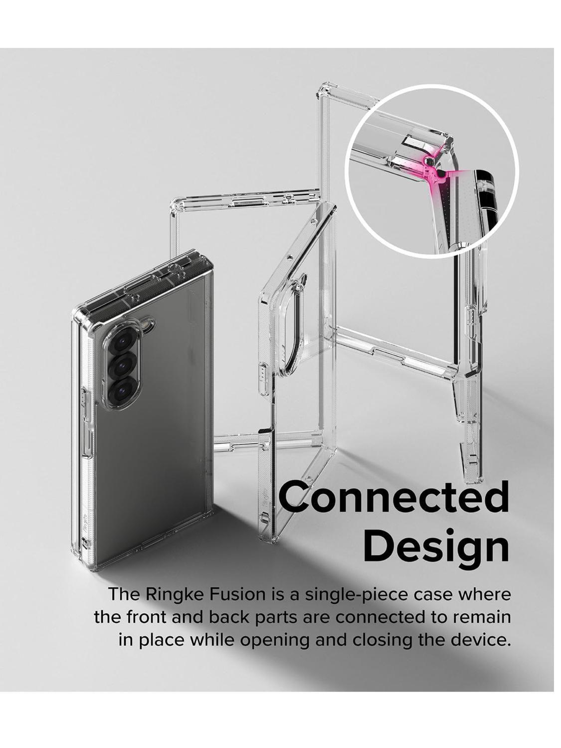 Carcasa para Z Fold 6 Transparente Delgado Antigolpes-7