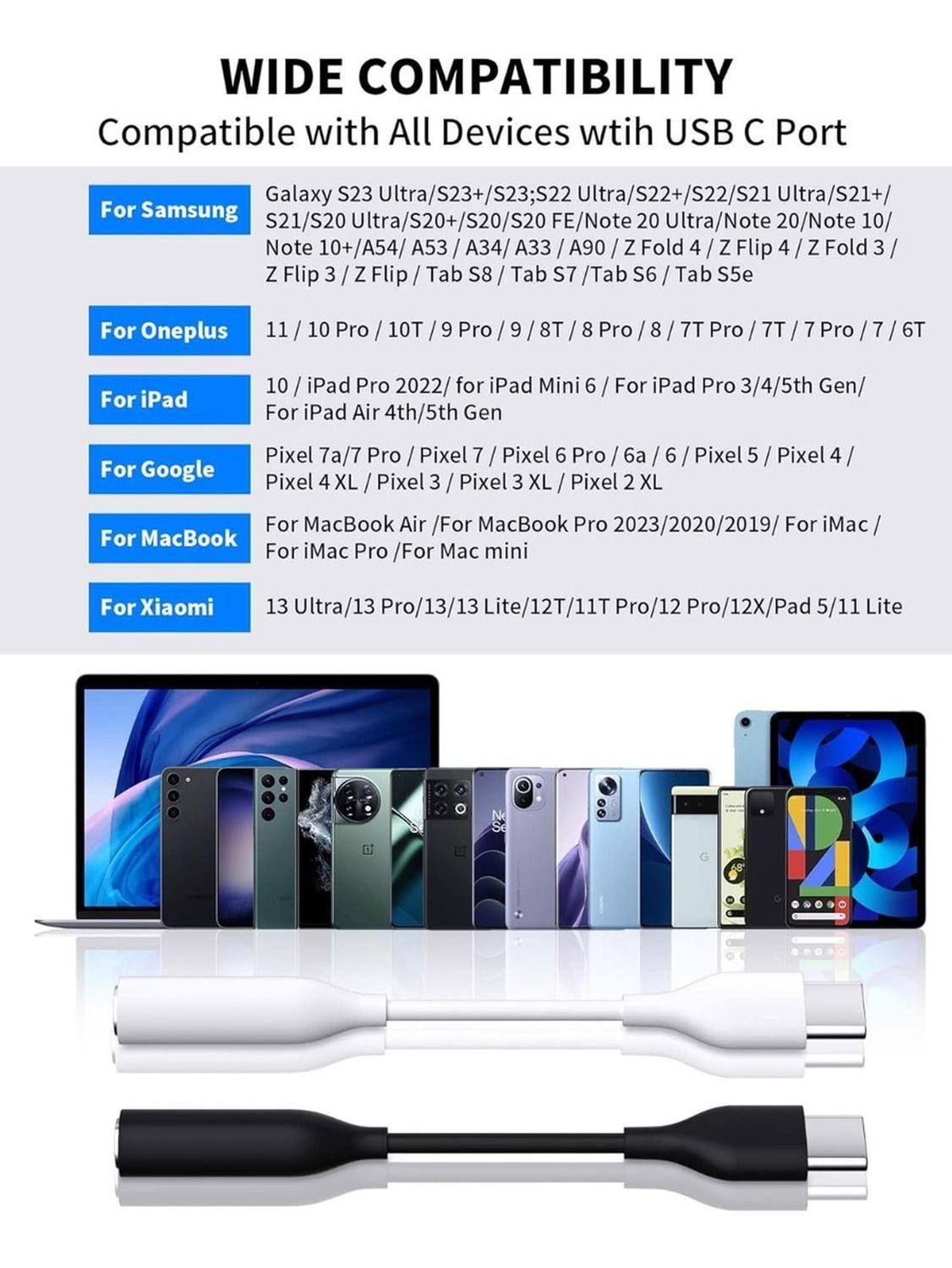 Adaptador Tipo C A Jack Audio 3.5 Para Telefonos Samsung-1