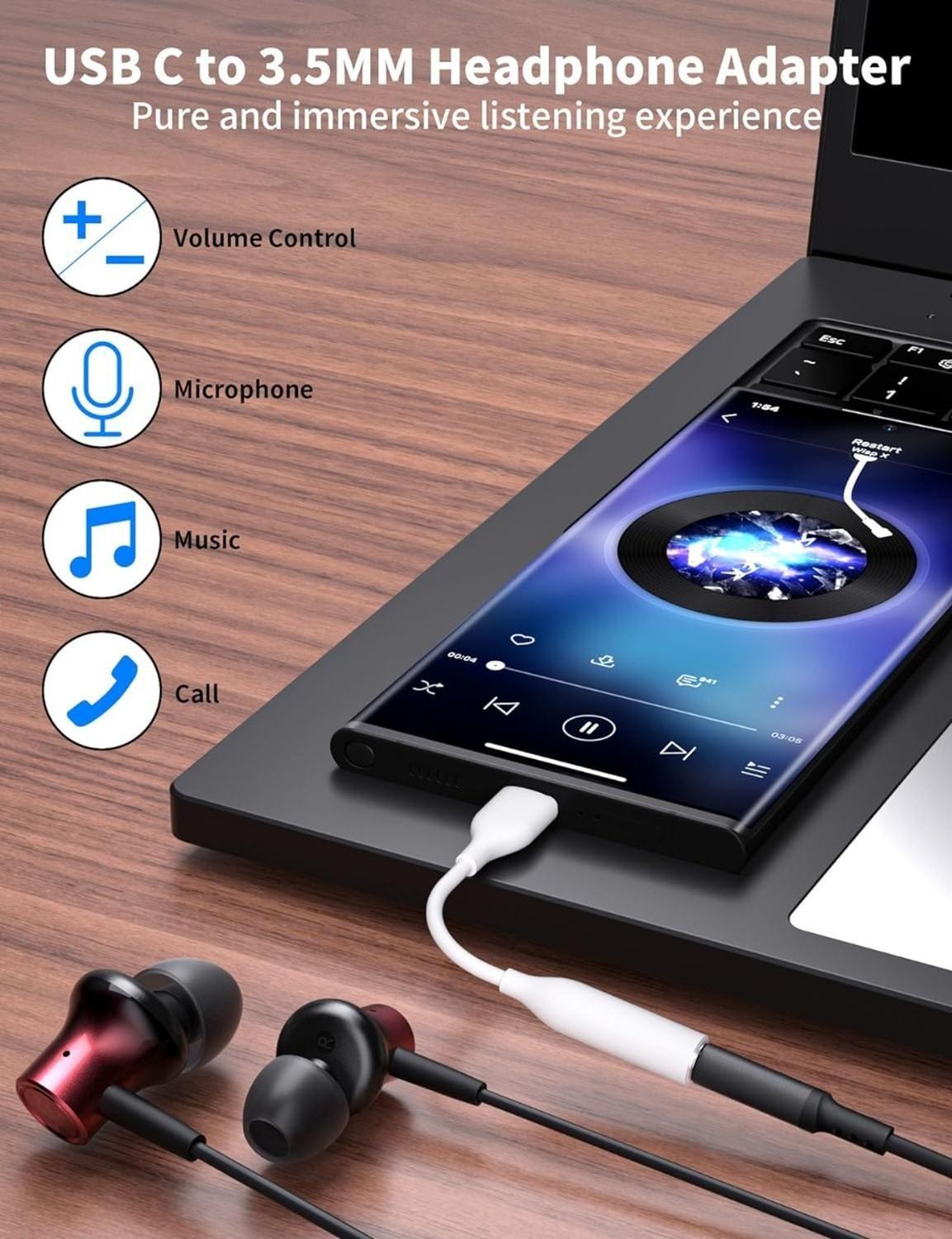 Adaptador Tipo C A Jack Audio 3.5 Para Telefonos Samsung-4