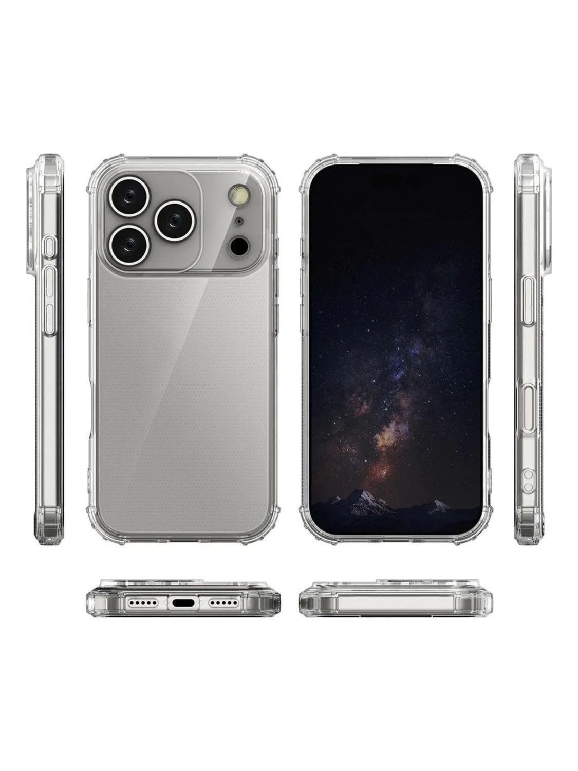 Carcasa para iPhone 17 Pro Transparente Antigolpe Silicona-2